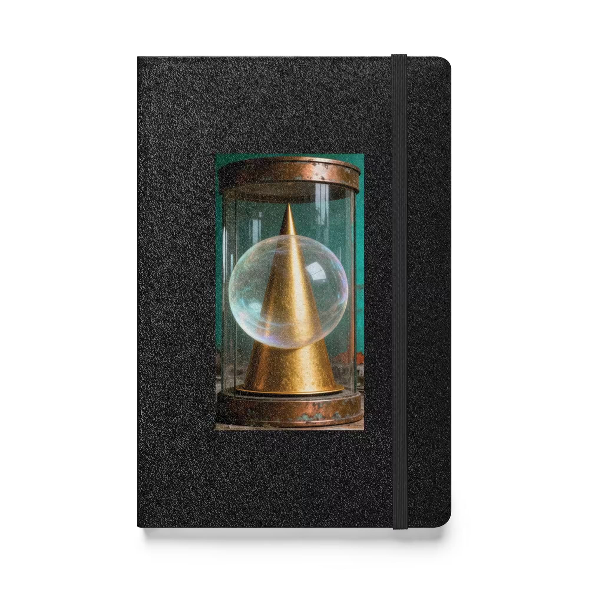 Hardcover Bound Notebook — black, front view