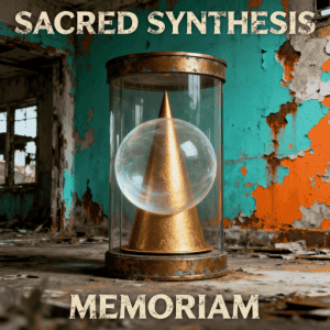 Sacred Synthesis - Gold Cone and Translucent Sphere in a Brass Bound Cylinder